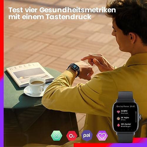 Amazfit GTS 3 Smartwatch Fitness, Kontrolle des Menstruationszyklus, Herzfrequenz, SpO2 und Stresslevel, intelligente Uhr mit mehr als 150 GPS-Sportmodi, 5 ATM wasserdicht, integrierte Alexa (Weiß) – Bild 3