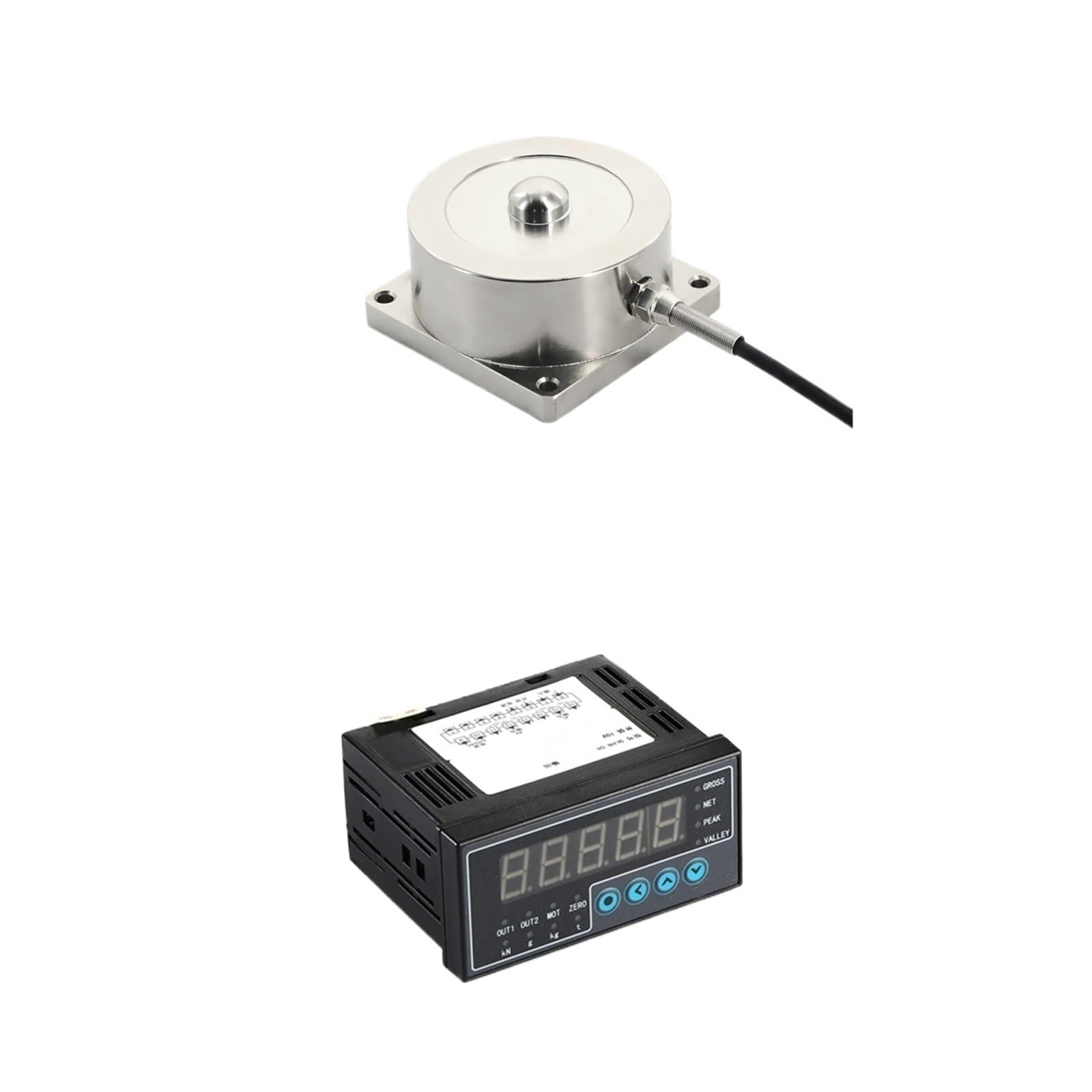JJHQOKYNA Spoke Load Cell Sensor with Indicator Display 200KG 5T Weighing for Scale Compression and Tension(200KG and Indicator)
