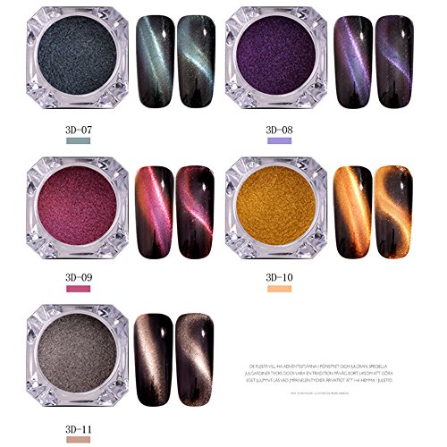 PhantomSky 11 Farben Nagel Kunst Glitzer Magie Magisches Spiegelpulver Glänzende Nagelpuder DIY Nagel Dekoration Nail… – Bild 5