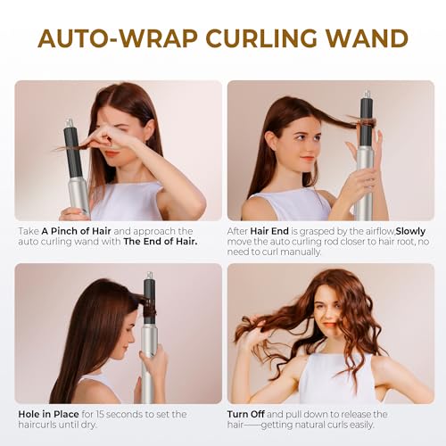 Image of Blow Dryer Brush 5 in 1,Negative Ionic Magic Hair Styler,Hair Dryer Brush with Detachable Air Styler,Hot Air Brush for Women Volumizer,Straightener,Drying