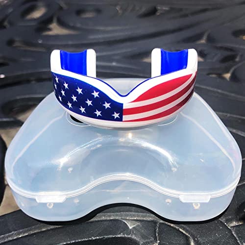 Oral Mart SH-CA11004 Usa Flag Mouth Guard For Kids - Youth American Flag Sports Mouthpiece thumb #5