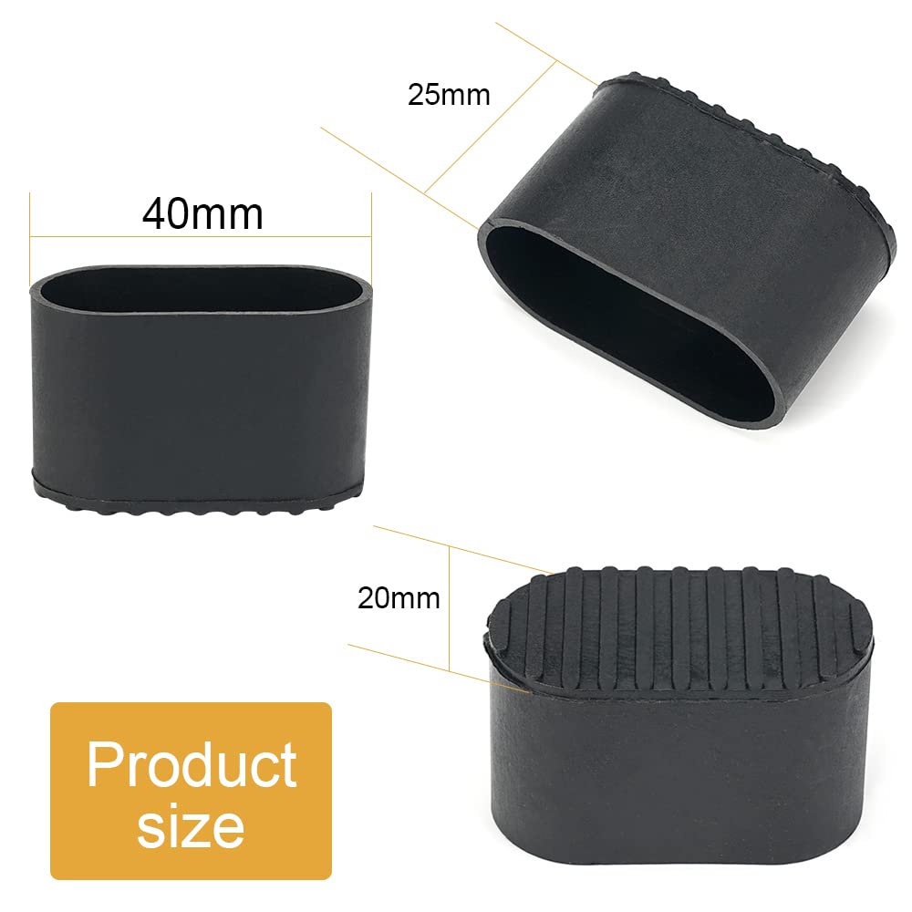 FLOOQ - Stoelpoot Doppen - Viltglijder - Stoelpoot sokken - 20-55mm - 24 Stuks - Zwart FLOOQ - Stoelpoot Doppen - Viltglijder - Stoelpoot sokken - 20-55mm - 24 Stuks - Zwart