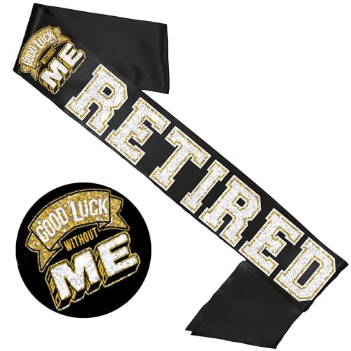 Retirement Gifts for Men or Women - PREMIUM GRADE SATIN Sash - Retirement Party Keepsake Gift