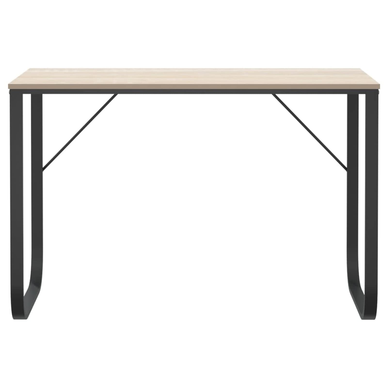 Chusui Bureau d'ordinateur Noir et chêne 110x60x73 cm Aggloméré,Bureau d'ordinateur,Table d'ordinateur Bureau,Bureau d'ordinateur Table de Bureau
