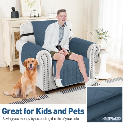 Housse de chaise imperméable contre les taches et l'usure du fauteuil