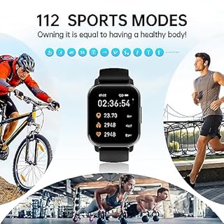 Smart Watches for Men Women (Answer/Make Calls), 1.85" Touchscreen Fitness Watch with Heart Rate/Sleep Monitor/Pedometer,110+ Sport Modes Fitness Tracker, IP68 Waterproof Smartwatch for Android iOS