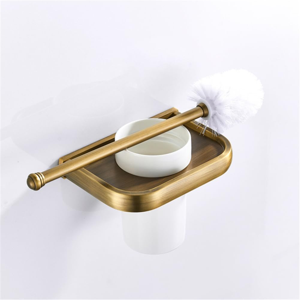 Toallero de Pared de latón Antiguo: Elegante Accesorio de baño con Acabado Cepillado. Diseño Que Ahorra Espacio para Toallas y artículos de baño.