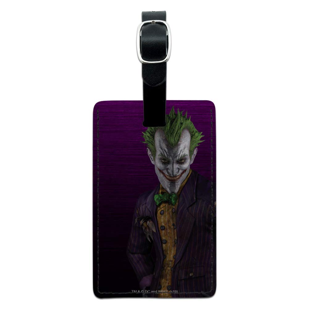Batman Arkham Asylum Video Game Joker Rectangle Leather Luggage Card ID Tag