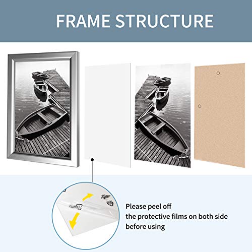 Giverny 11X14 Picture Frames, Silver Photo Frames For Wall Mounting, Simple Design Glossy Finish Frame Perfect For Home Decoration, Office, Hotel And Various Ceremonies Praties #TOP2
