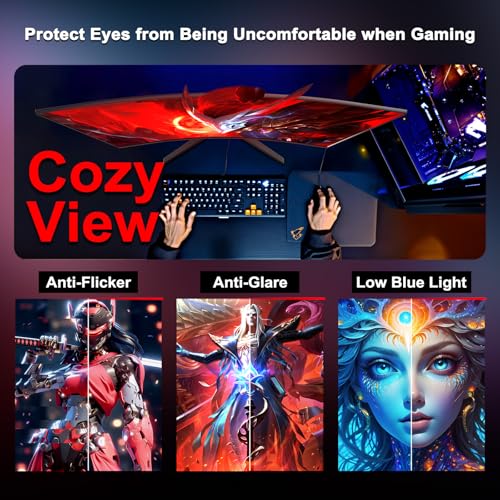undefined SANSUI 27 Inch Curved Gaming Monitor 200Hz 180Hz 1ms with Speakers FHD 1080P Computer Monitor FreeSync|1500R|130% sRGB|HDR|Low Blue Light|HDMI DP Ports|VESA Mount|Metal Stand(HDMI Cable Incl.) の商品画像 6