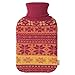 Large 2 Liter Soft Cute Hot Water Bottle Knit Cover - ONLY Cover (2 L, Snowflake)