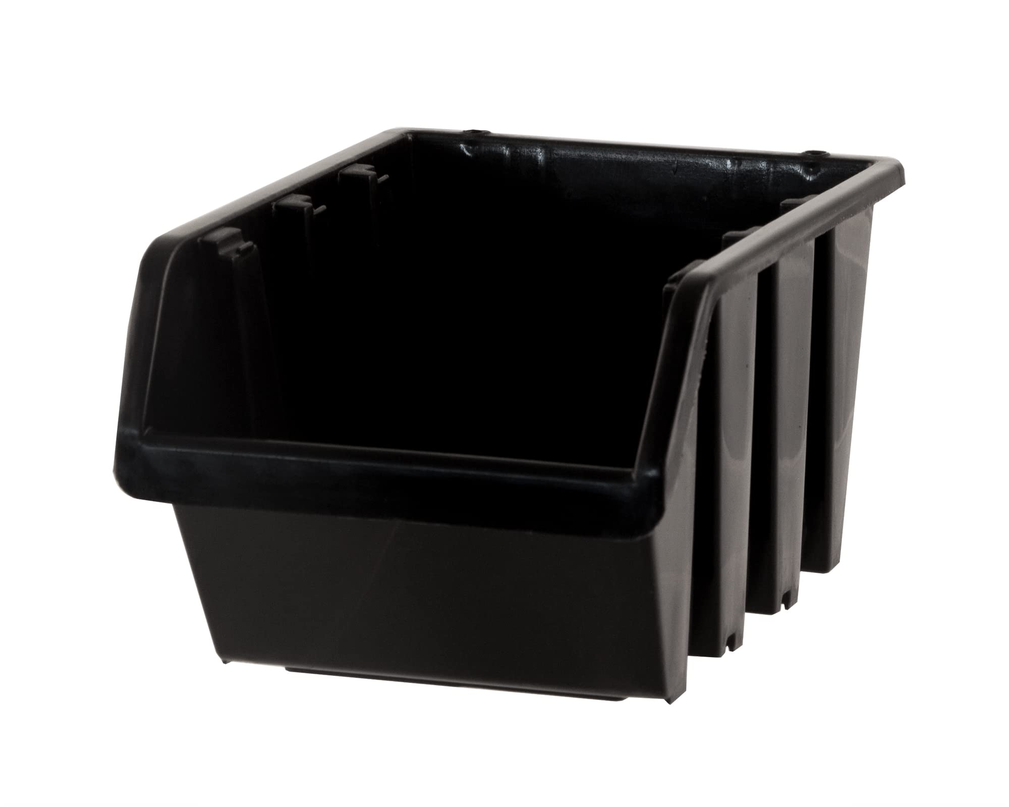 BigDean Sichtlagerboxen Set 36 Stück Schwarz Größe 1 (11,5x8x6 cm) - nestbar & stapelbar - Ordnungssystem für Werkstatt, Keller & Garage