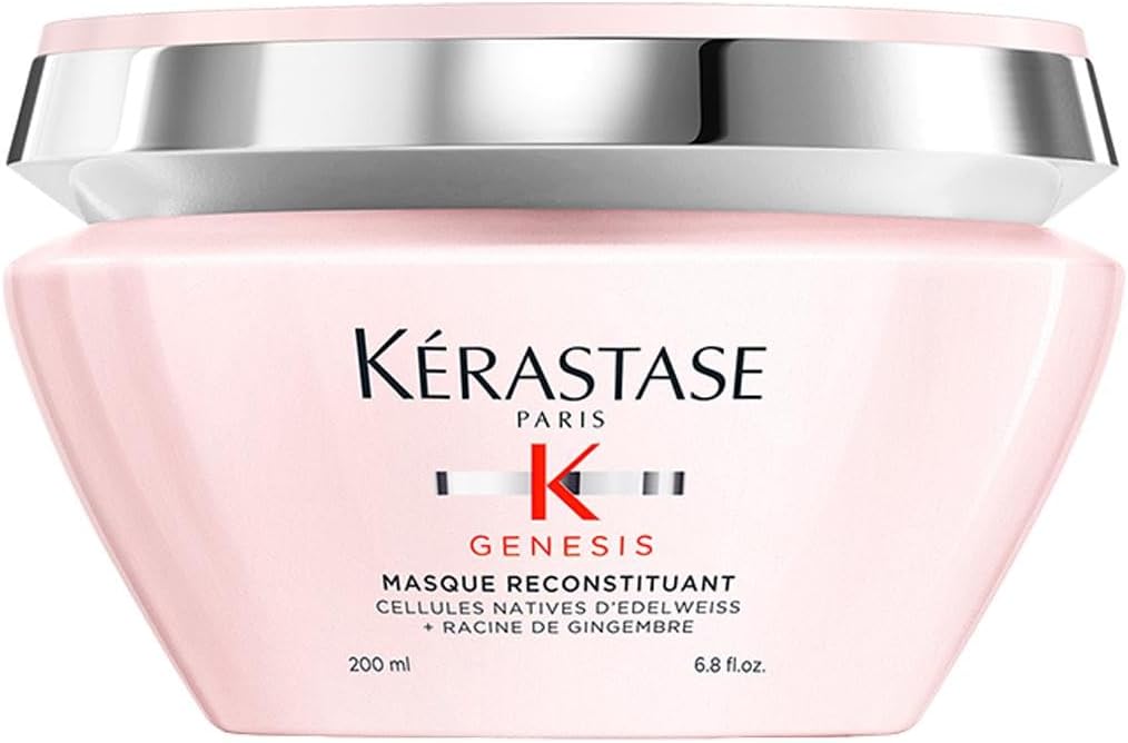 Kérastase Genesis, Masque Reconstituant, Voedend en Versterkend Anti-Haaruitvalmasker, Met Gemberwortel en Edelweissbloem, Voor Verzwakt, Dik Haar, Anti-Haaruitval, 200 ml