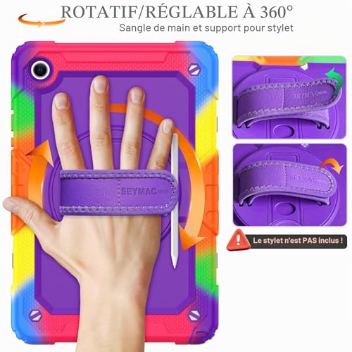 Coque antichoc Samsung Galaxy Tab A11+ protégeant l'écran du stylo