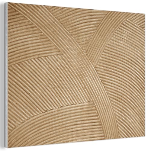 MuchoWow Filz Bild als Akustikpaneele 100x70 cm Schlafzimmer Bilder Wand Deko Wohnzimmer Modern Wanddeko Schallschutz Akustikbild Abosrber Struktur - Natur - Kunst - Rattan
