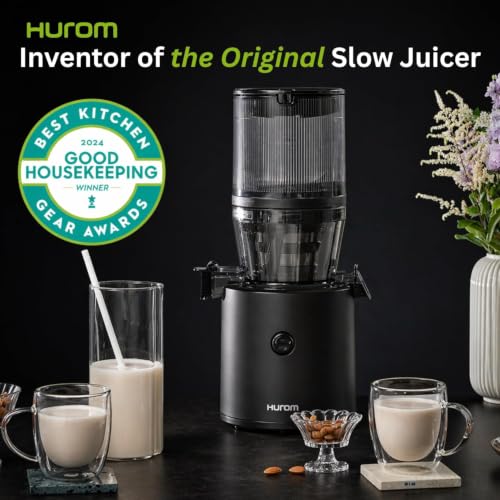 Image of Hurom H320 Cold Press Juicer | Ultra Low Pulp | Slow Juicer | Hopper Fits Whole Produce | Ultra Quiet Motor | Easy Assembly | Cold Press Masticating Juicer, 15 Years Warranty