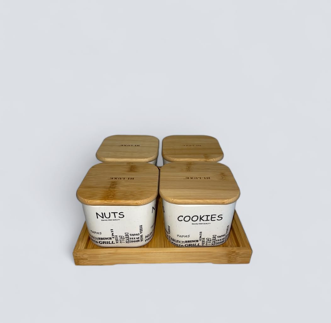 Buy LAL DAYAL Hi-Luxe SQ 9 Pcs Dry Fruit Tray Set Big Wooden