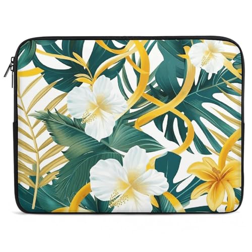 Funda para portátil de 38.1 cm para teletrabajo y diseño botánico resistente