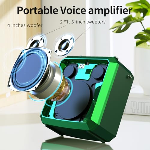 SHIDU-Bluetooth-Voice-Amplifier-50W-with-Wireless-Handheld-Mic-Wireless-voice-amplifier-for-Teachers-Meeting-Speech-Personal-Pa-System-Portable-Microphone-Speaker-with-4-Sound-Effects-for-parties