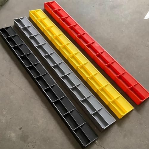 10.5cm Rise Plastic Threshold Ramp for Wheelchairs, Robots & Luggage - 100x10x4.5cm Indoor Doorway Access Ramp, Gray, Perfect for Mobility Aids & Easy Navigation