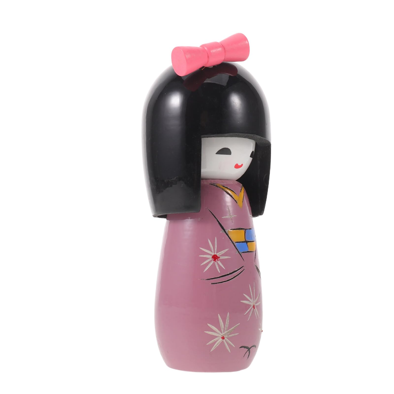 Traditional Japanese Kokeshi Doll Handmade Wooden Kimono Figurine Decor
