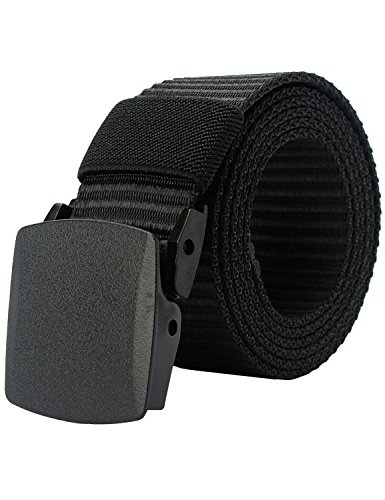 Men's Nylon Running Belt with Plastic Buckle, Adjustable Tactical Duty Waist Strap for Outdoor, Fits Up to 41