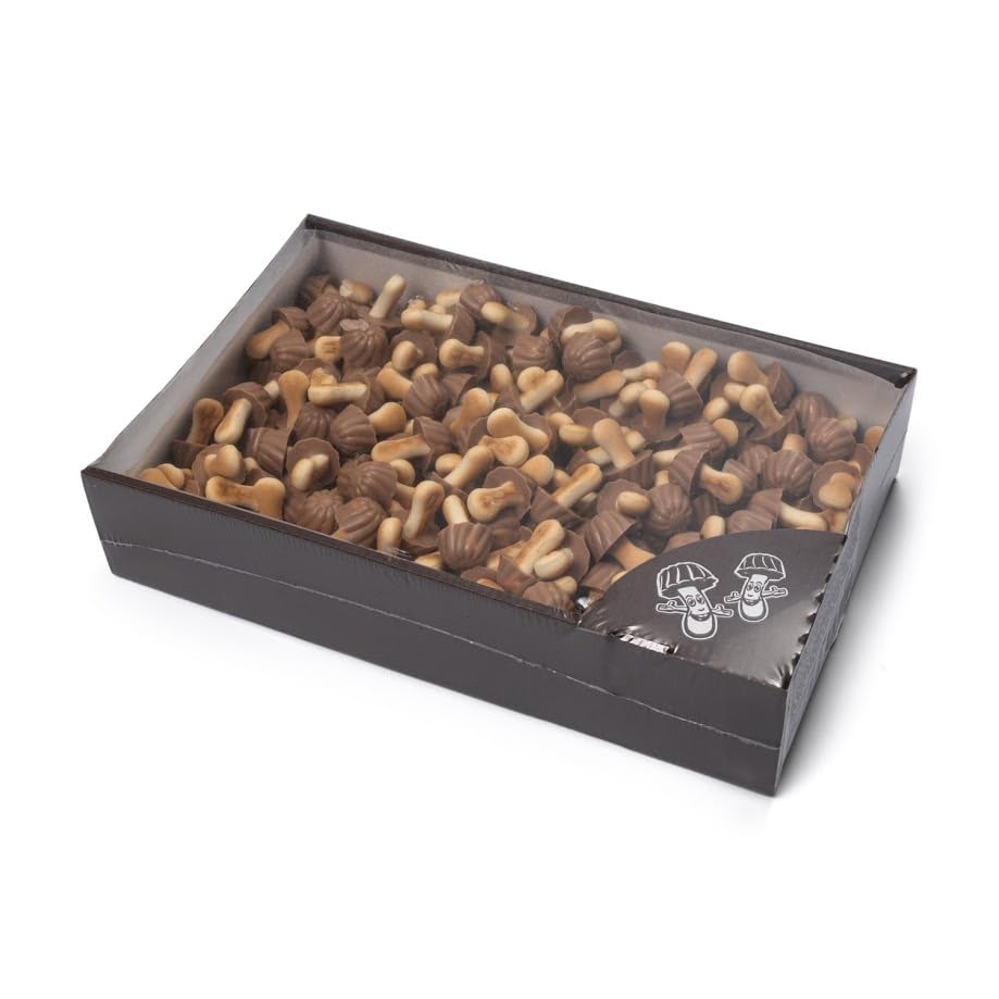 Setitas de Caramelo y Galleta (1 kg) – Mini Galletas en Forma de Seta | Snack Crujiente para Merienda, Postre y Mesa Dulce
