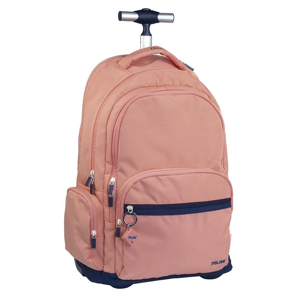 MILAN Mochila con ruedas 6 cremalleras (25L), serie 1918. rosa MILAN ®625601SNCP