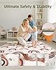 Baby Floor Play Mat,Soft Thick Foam Padded Tummy Time Mat,Waterproof Wipeable Kids Playmat for Babies 6-12 Months,Non-Slip Bottom for Crawling to Nursery Playpen,Rainbow #2