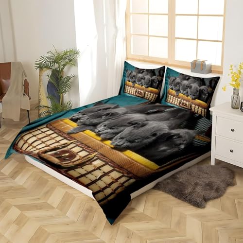 Housse de couette douce microfibre 240 x 220 cm avec impression textile haute définition