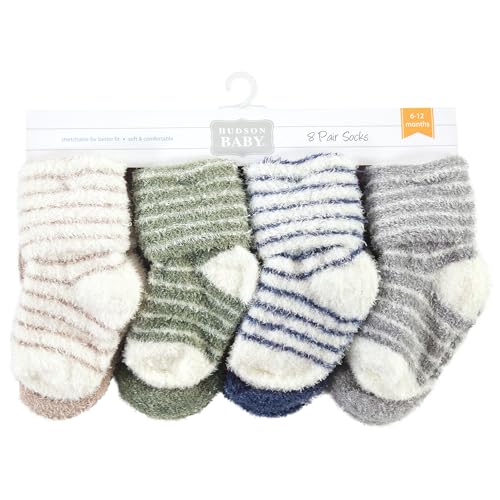 Image of Hudson Baby Baby 8-pack Cotton Rich Newborn and Terry Socks