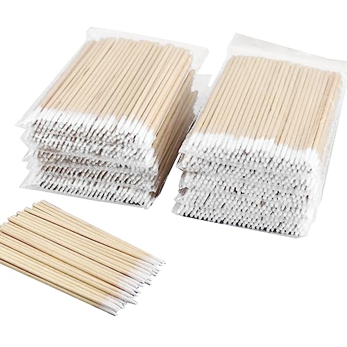 1000 Count Pointed Cotton Swabs, Cotton Swabs Pointed Tip, Cotton Swabs Bamboo Sticks, Bulk Cotton Swabs for Eyebrows, Eye Makeup, Nails, Lips, Face Makeup