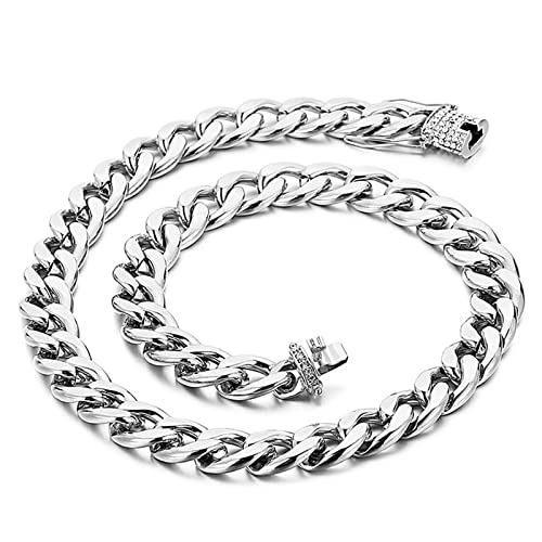 Wycian Bransoletka męska, szerokość łańcuszka ze stali nierdzewnej 13 mm stylowa prostota prezenty walentynkowe dla przyjaciela, 500x13mm