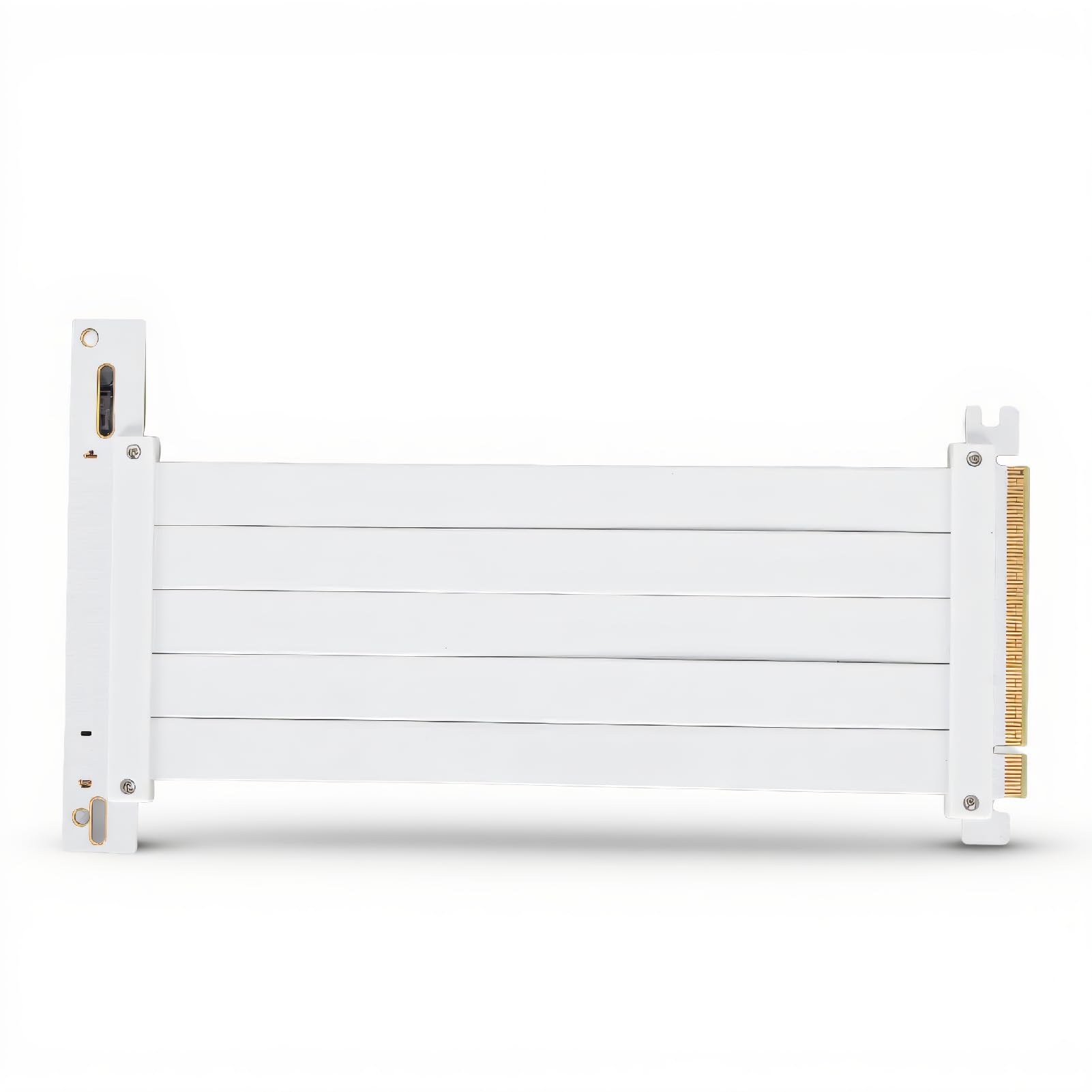 PCIE 4.0 16x Shielded Riser Cable with 90 Degree Socket, GPU Extension Card for RTX 40 and RX 7000 Series, 128Gbps Transfer Rate (20cm) (White)-image-49