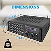 Pyle Audio Mixer Amplifier Bluetooth Karaoke – 2000W Dual Channel PA System with 4 Microphone Inputs, Echo EQ Control, USB SD RCA, Remote Control for Home Party DJ Setup #2