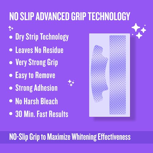 Image of V34 Teeth Whitening Strips with PAP+ (Pack of 2) - 7 Strips for 14 Applications | Enamel-Safe & Sensitivity-Friendly | Removes Tea, Coffee & Smoking Stains | Suitable for Men & Women