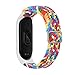 BoLuo Watch Armband für Xiaomi Mi Band 6 ,Nylon Braided Stretch Solo Loop Ersatzband Watch Armband Strap,Uhrenarmband Armbänder Bracelet für Xiaomi Mi Band 6 5 4 3 Watch Accessories (Regenbogen)