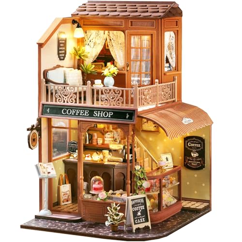 QmXCyzl DIY ドールハウス ミニチュアット キット 初心者 家具 部屋 飾り 立体 建築モデル ダストカバーなし (エルフガーデン) (出会いと時)