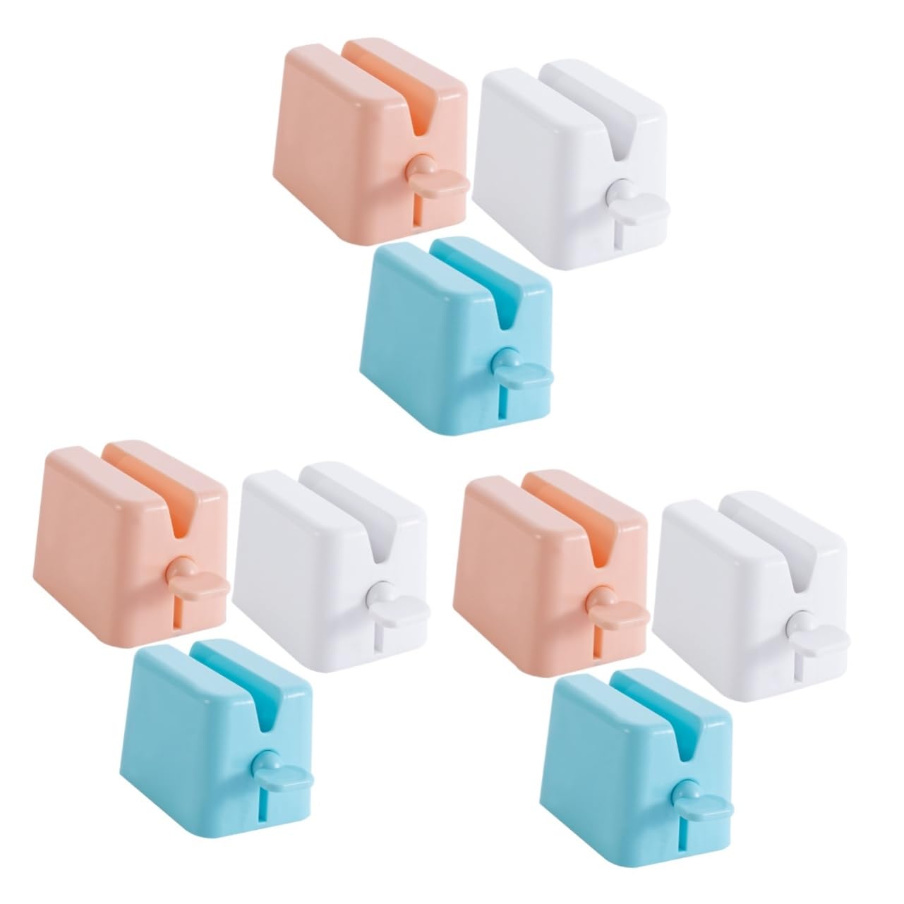 Ipetboom 9pièces Squeezer à Dentifrice Manuel Plastique Tube Extrudeur Pour Salle De Bain Blanc Rose Bleu Accessoire Pratique Pour Économiser De Espace Et Les Déchets