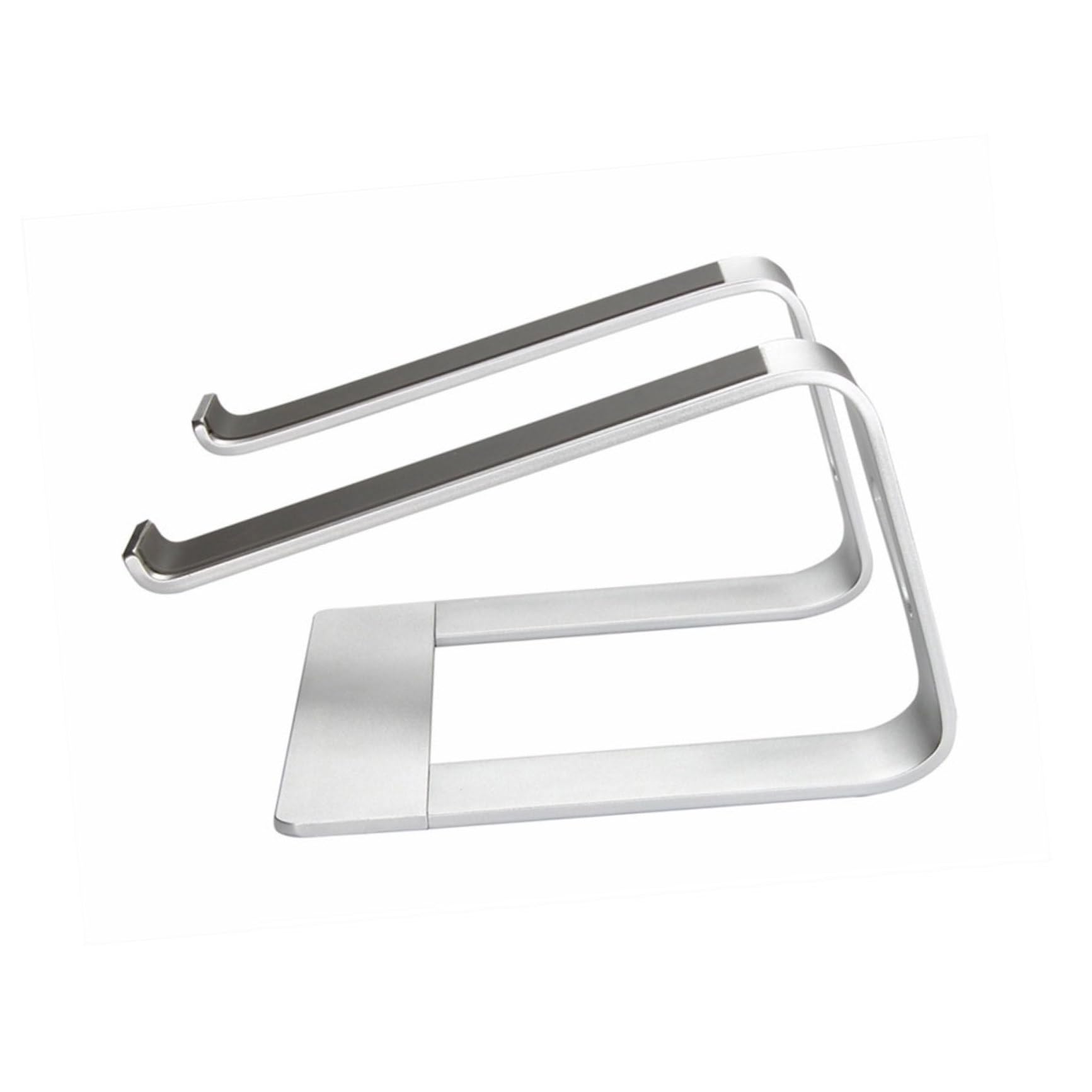 Soporte Ventilado de Aleación de Aluminio para Portátil Plata | Almohadillas Antideslizantes Protectoras, Diseño Ligero, Uso en Oficina y Restaurante