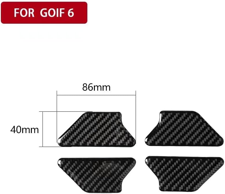 Carbon Fiber Door Bowl Trim Sticker Fit for VW Golf 6 GTI R 2008-2012 image 2
