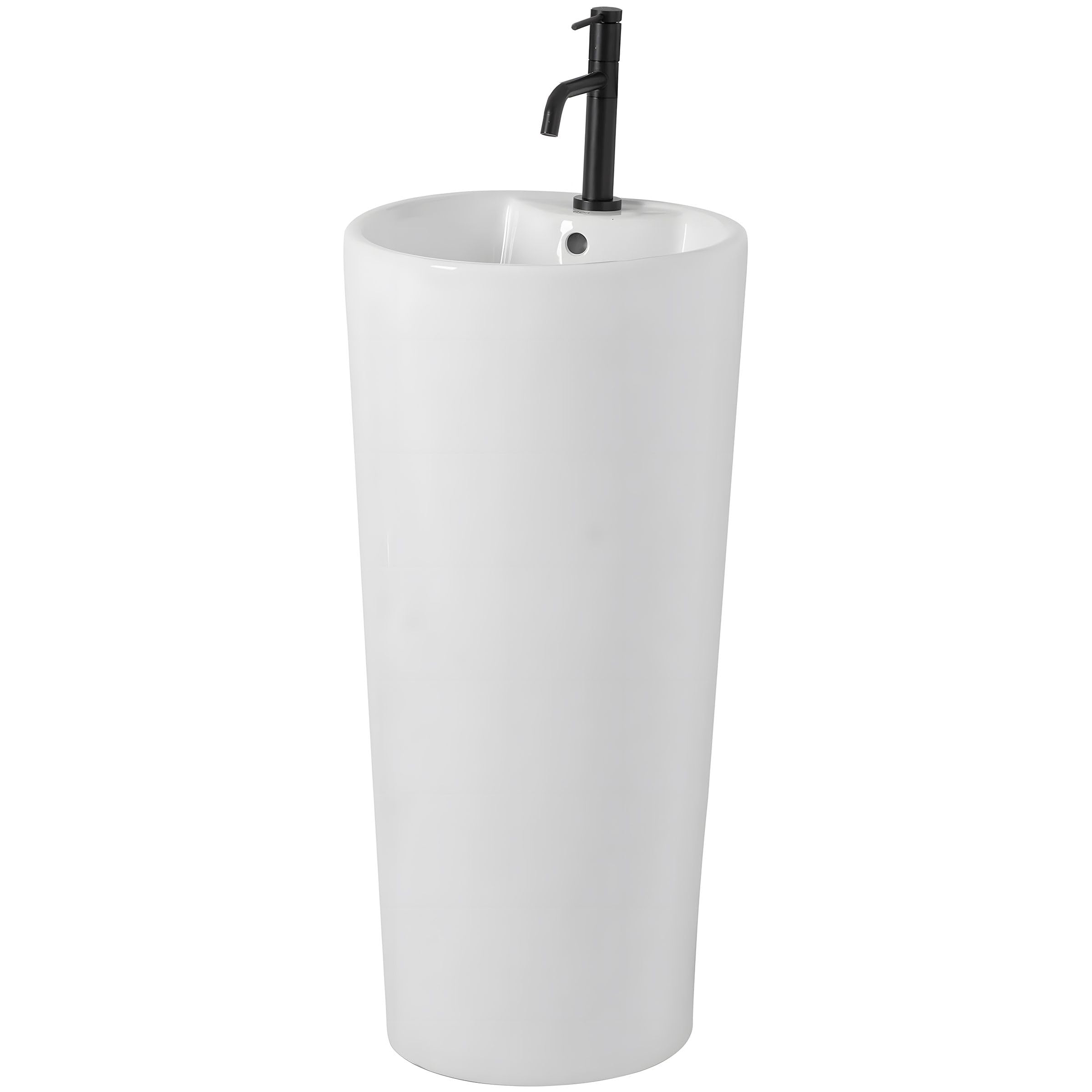 Rea BLANKA Lavabo Independiente Lavabo de baño 40 x 40 x 85 cm Cerámica (Blanco)