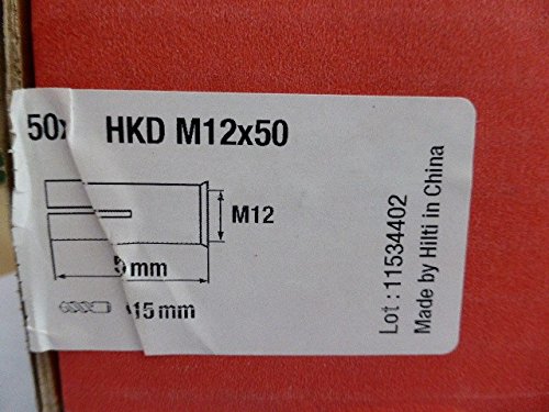 Anclaje de expansión HKD M12x50 de rosca interior para techos y losas 3