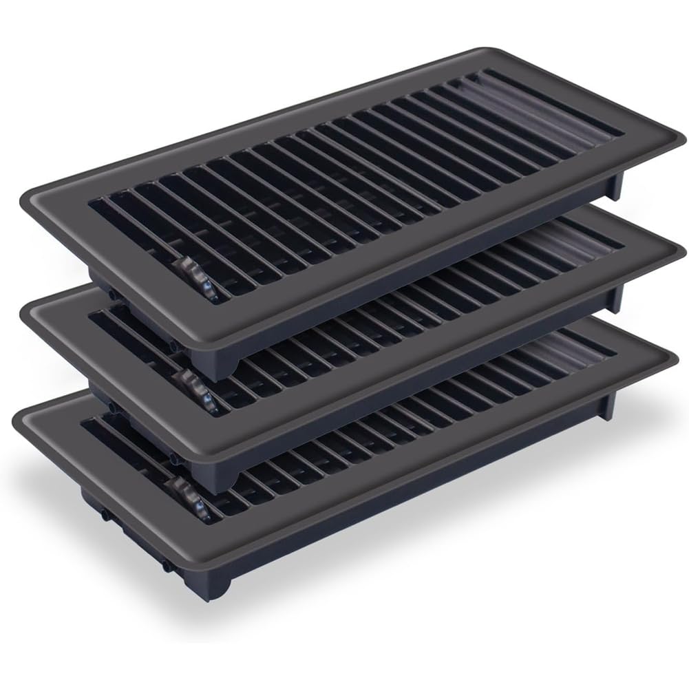 Littimoon 3Pc Floor Vents,4x10In Floor Register Floor Vent Covers for HeavyDuty Air Floor Vent Cover for Home Floor Wall Ceiling,B