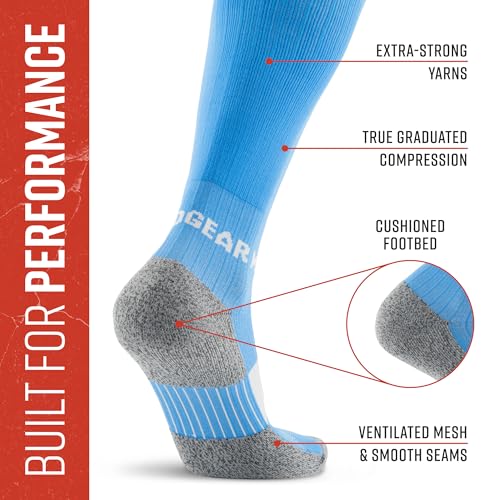 Image of MudGear Graduated Compression Socks, Durable, Sweat-Resistant OCR Performance Socks with Cushioned Footbed, Made in USA