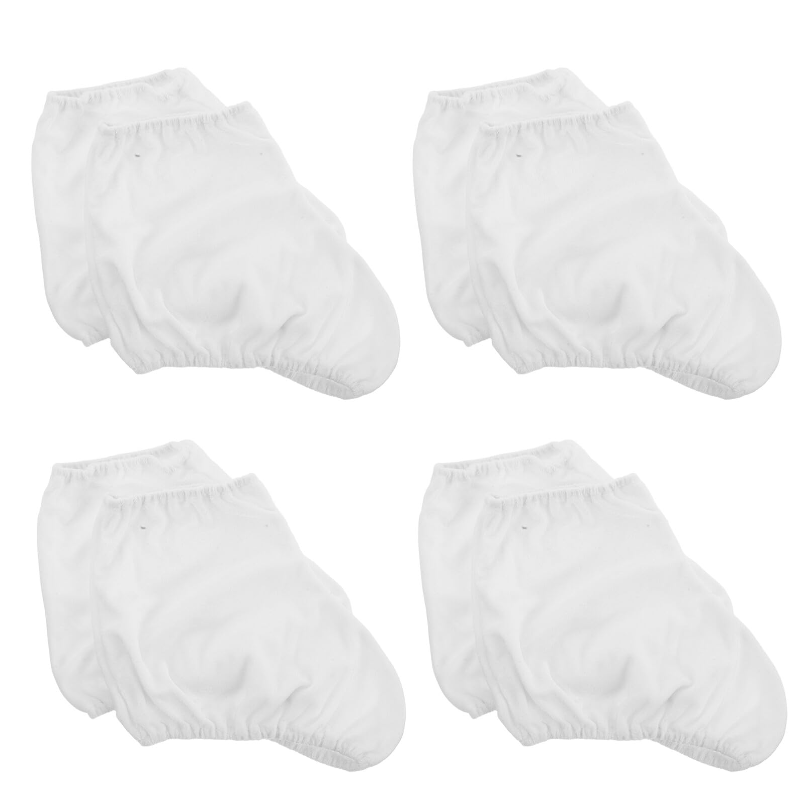 BESTonZON 4 Paar Eiskunstlauf Schlittschuhschoner aus Weißem Samt Überzüge für Damen Herren Großer Schuhschutz Größe 37 43 Elastisch und Leicht für Training Wettkampf