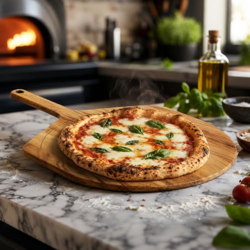 Image of Gozney 12 Inch Acacia Wood Pizza Peel & Server | Handcrafted Wooden Pizza Paddle Board | Premium Pizza Serving Tray for Homemade Pizza, Bread & Appetizers