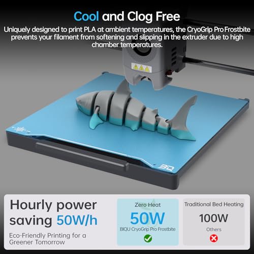 Image of BIQU CryoGrip Pro Frostbite Build Plate 235x235mm for Adventurer 5M Pro | 5X /Ender 3 V3 SE /3 V2 /3 S1 Pro /3 V2 Neo /3 Pro /Ender 5 Pro /Kobra 2 Pro /Neptune 3 Pro /4, Room Temperature Cold Printing