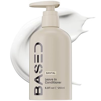 BASED Leave-In Conditioner, Instant Frizz Control, Hydrates & Nourishes Hair, Premium Leave-In Conditioner for Men, Healthy Frizz-Free Hair in Minutes 6.8 Fl Oz Pack of 1
