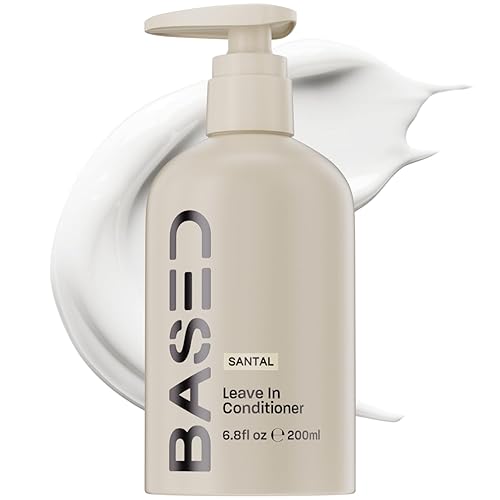 BASED Leave-In Conditioner, Instant Frizz Control, Hydrates & Nourishes Hair, Premium Leave-In Conditioner for Men, Healthy Frizz-Free Hair in Minutes (6.8 Fl Oz Pack of 1)